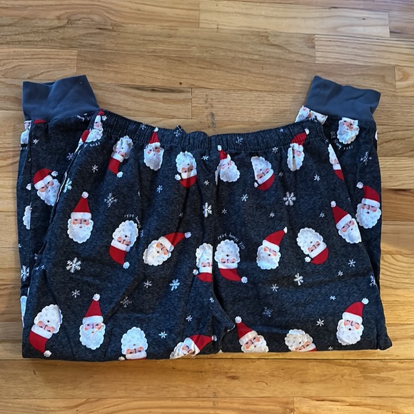 Charcoal Grey Santa and Snowflake Flannel PJ Joggers - Medium Petite - Picture 8 of 8